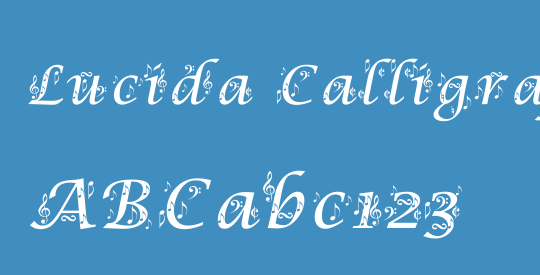 Lucida Calligraphy