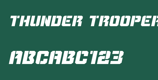 Thunder Trooper Expanded Italic