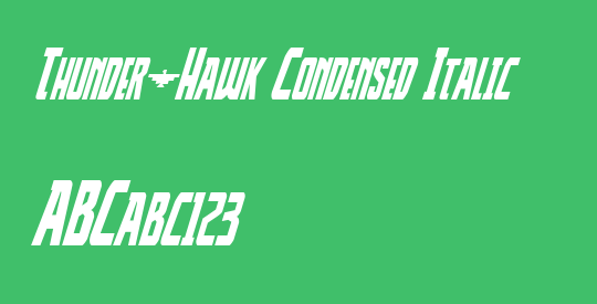 Thunder-Hawk Condensed Italic