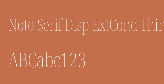 Noto Serif Disp ExtCond Thin
