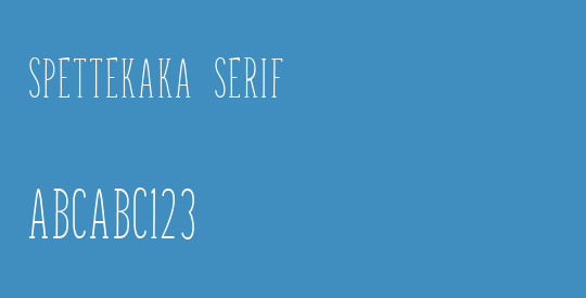 Spettekaka Serif