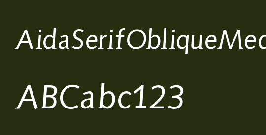 AidaSerifObliqueMedium