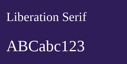 Liberation Serif
