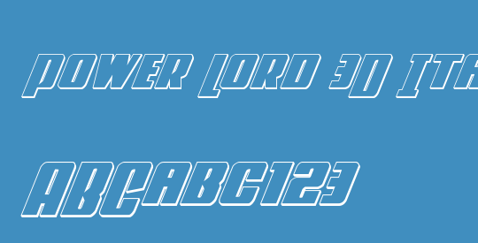 Power Lord 3D Italic