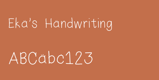 Eka's Handwriting
