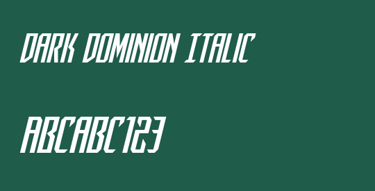 Dark Dominion Italic