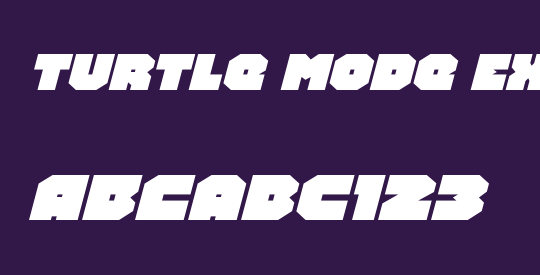 Turtle Mode Expanded Italic