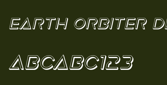 Earth Orbiter Deep 3D Italic