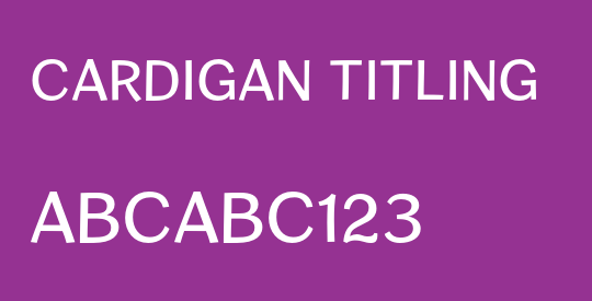 Cardigan Titling
