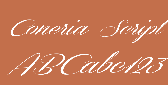 Coneria Script Slanted Demo