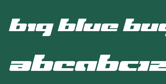 Big Blue Bug Expanded Italic