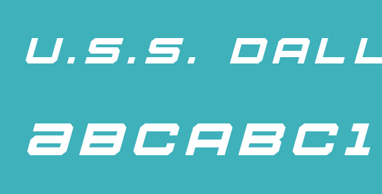U.S.S. Dallas Title Italic