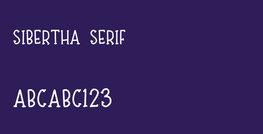 Sibertha serif