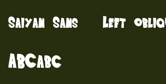 Saiyan Sans - Left Oblique