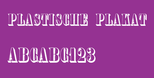 Plastische Plakat-Antiqua