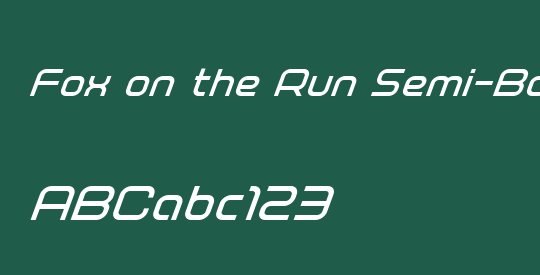 Fox on the Run Semi-Bold Super-Italic