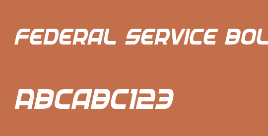 Federal Service Bold Condensed Italic