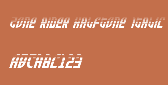 Zone Rider Halftone Italic