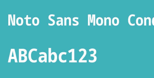 Noto Sans Mono Cond
