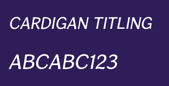 Cardigan Titling