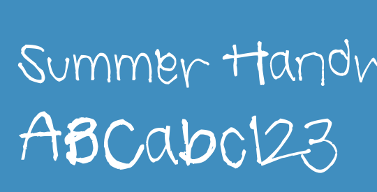 Summer Handwriting