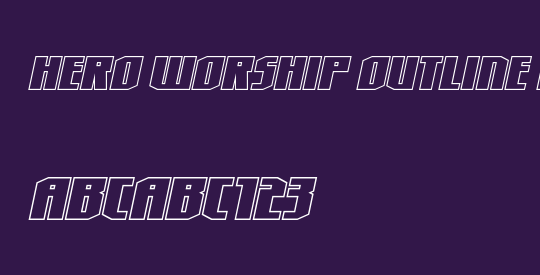 Hero Worship Outline Italic