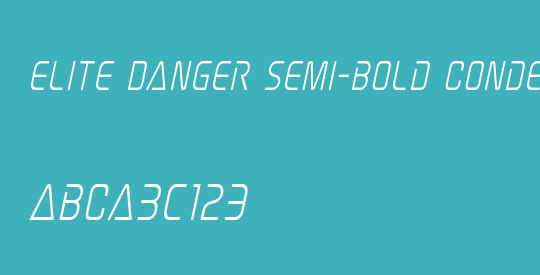 Elite Danger Semi-Bold Condensed Italic