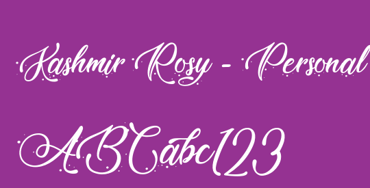 Kashmir Rosy - Personal Use