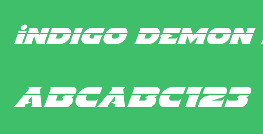 Indigo Demon Laser Italic