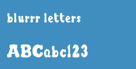 blurrr letters
