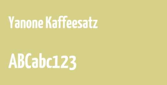 Yanone Kaffeesatz