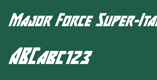 Major Force Super-Italic