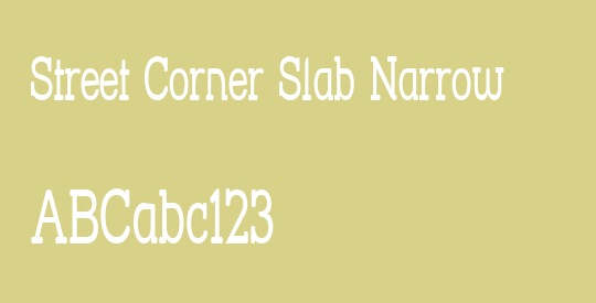 Street Corner Slab Narrow
