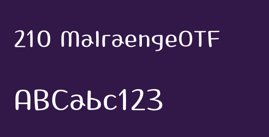 210 MalraengeOTF