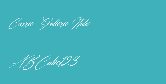 Carrie  Gallerie Italic