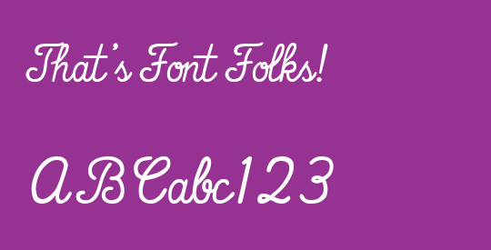 That's Font Folks!