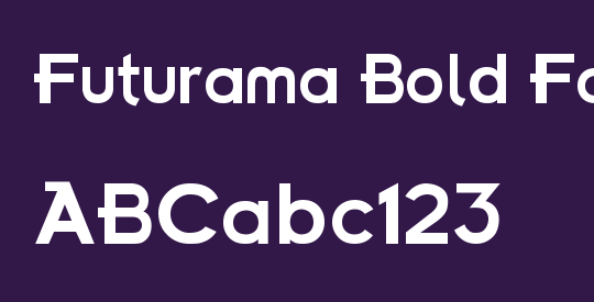 Futurama Bold Font