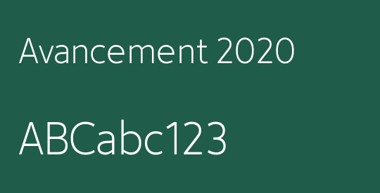 Avancement 2020