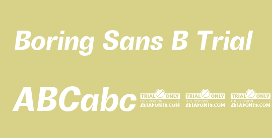 Boring Sans B Trial