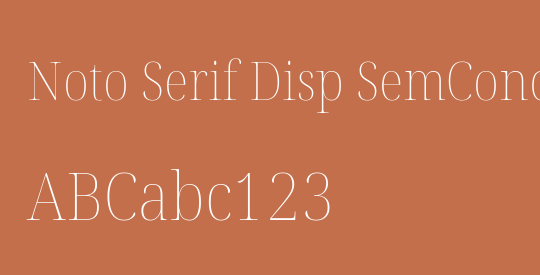 Noto Serif Disp SemCond Thin