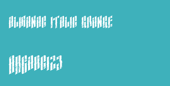 almanac italic grunge