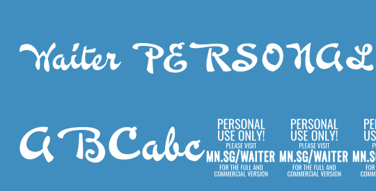 Waiter PERSONAL USE ONLY