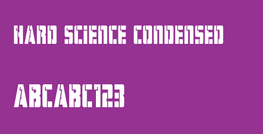 Hard Science Condensed