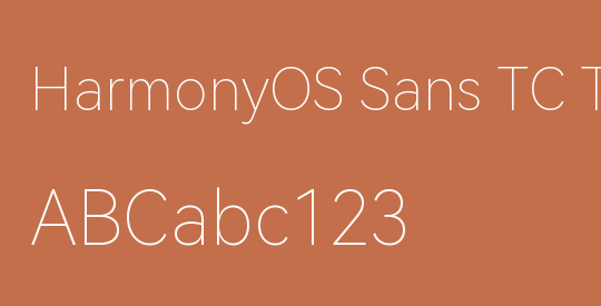 HarmonyOS Sans TC Thin