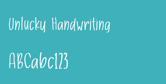 Unlucky Handwriting