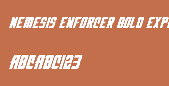 Nemesis Enforcer Bold Expanded Italic
