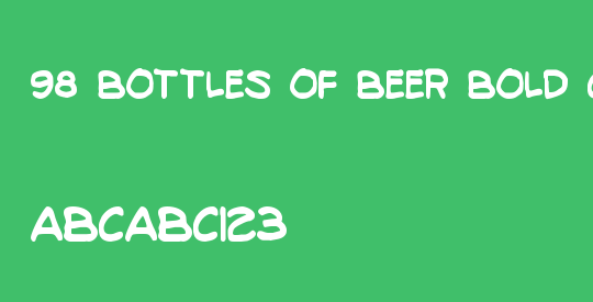 98 Bottles of Beer Bold Condensed