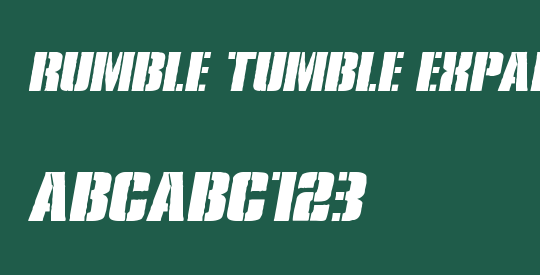 Rumble Tumble Expanded Italic