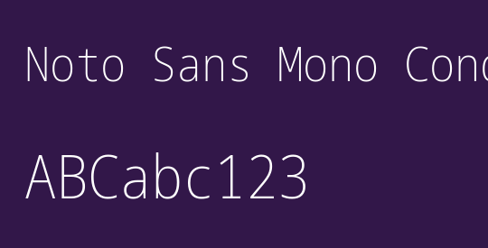 Noto Sans Mono Cond ExtLt