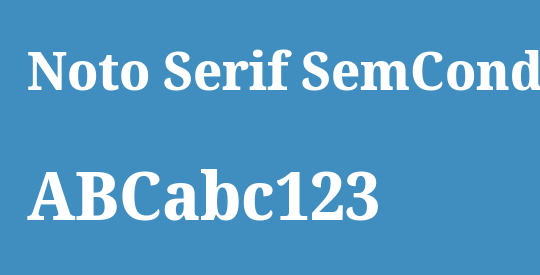Noto Serif SemCond ExtBd